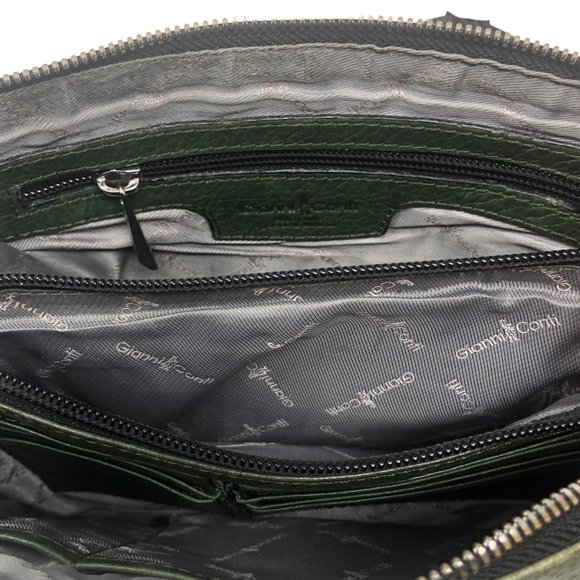 GIANNI CONTI Green Leather Crossbody Handbag - Picture 12 of 13